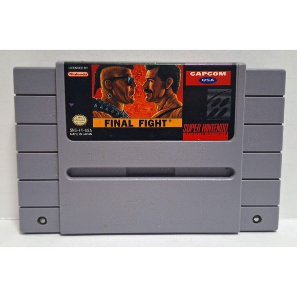 1991 CAPCOM NINTENDO SUPER NES FINAL FIGHT CARTRIDGE ONLY TESTED WORKING - Picture 1 of 5
